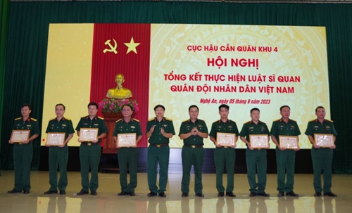 Cục Hậu cần, Quân khu 4: Tổng kết Luật Sĩ quan Quân đội nhân dân Việt Nam